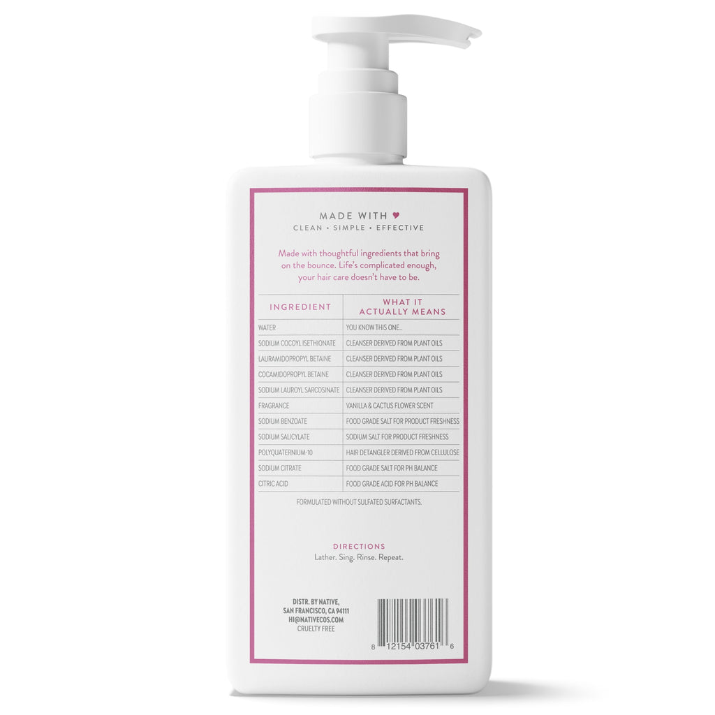 Volumizing Shampoo Vanilla and Cactus Flower 16.5 fl oz