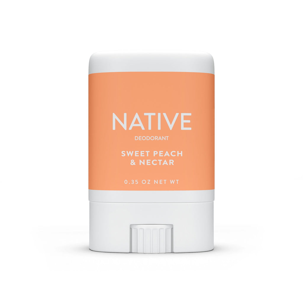 (3 pack) Native Deodorant Sweet Peach &amp; Nectar Mini Travel Size 0.35 oz.