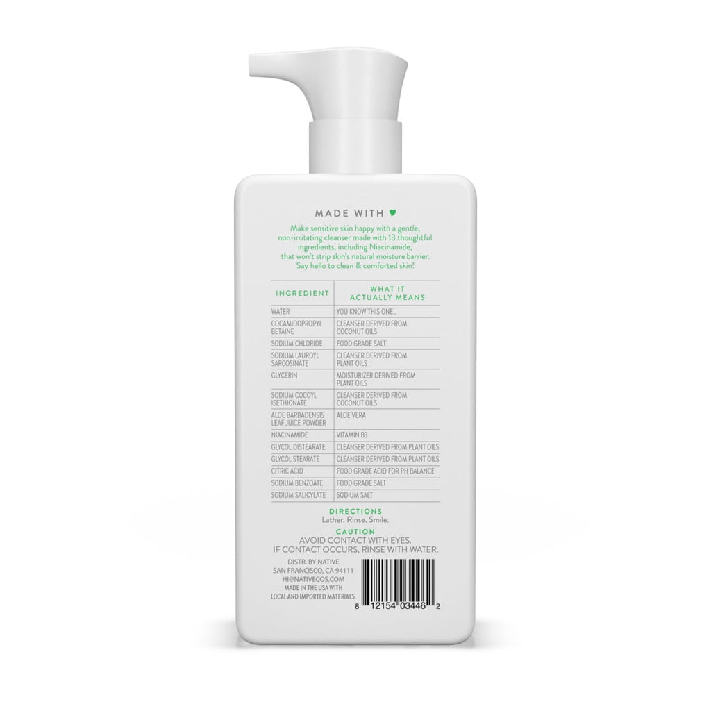 Sensitive Facial Cleanser Unscented Sulfate-Free For All Skin Types 12 oz