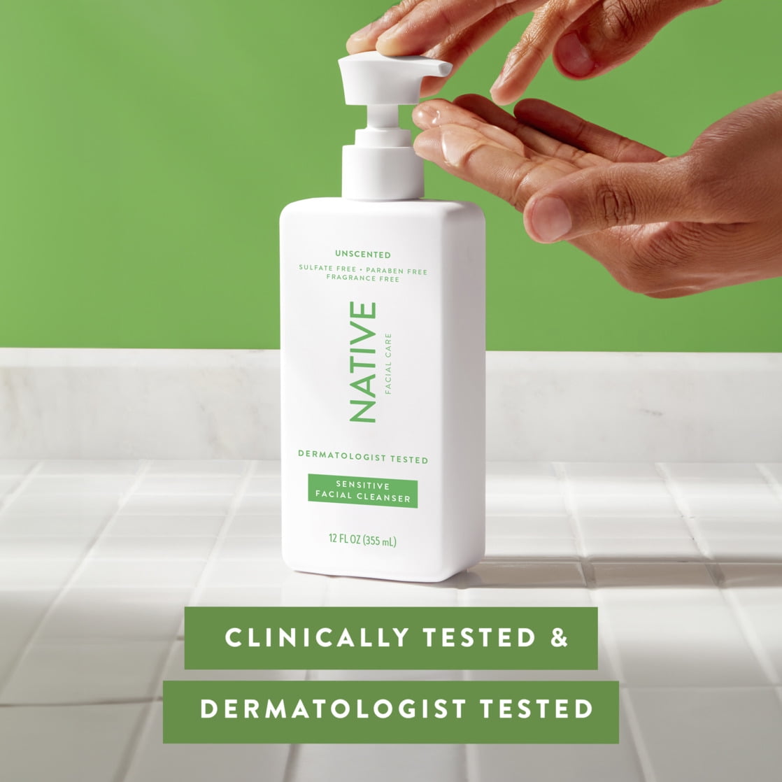 Sensitive Facial Cleanser Unscented Sulfate-Free For All Skin Types 12 oz