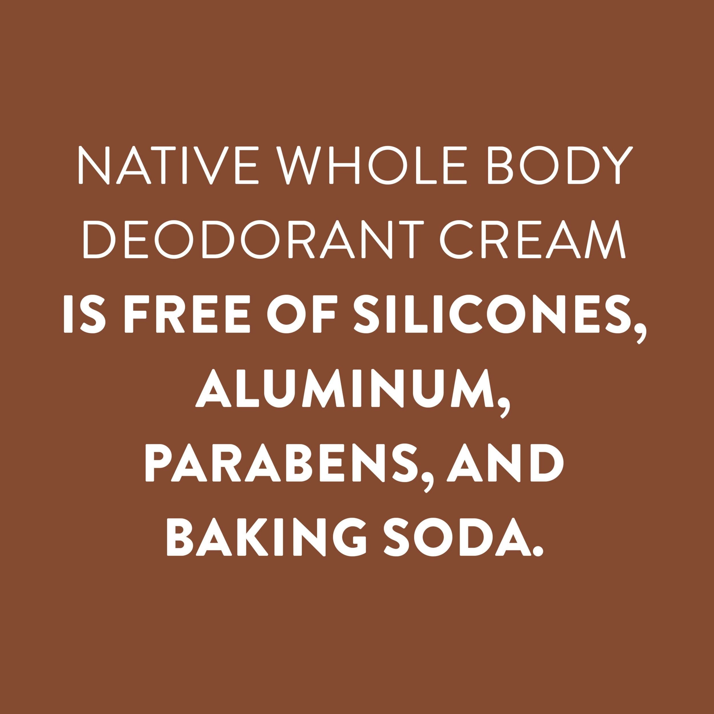 Whole Body Deodorant Invisible Cream, Coconut &amp; Vanilla, Aluminum-Free, 3 oz