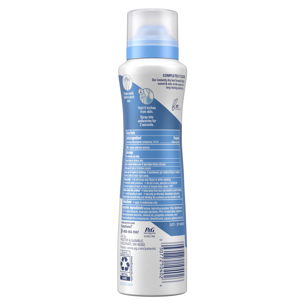 Outlast Dry Spray Antiperspirant Deodorant for Women, Completely Clean 4.1 oz