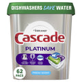 Platinum ActionPacs Dishwasher Detergent, Fresh Scent, 62 Count