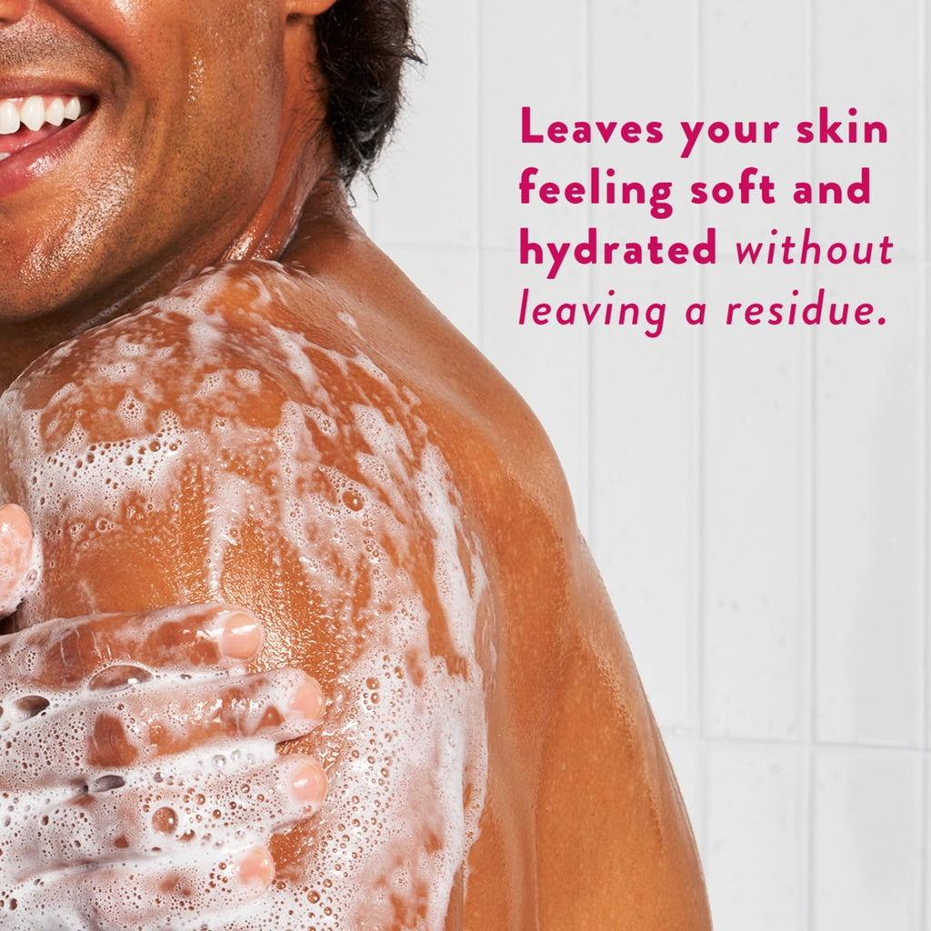 Body Wash, Cherry &amp; Vanilla Macaron, Sulfate Free, Naturally Derived Ingredients, 24hr Freshness, for Women &amp; Men, 18 fl oz