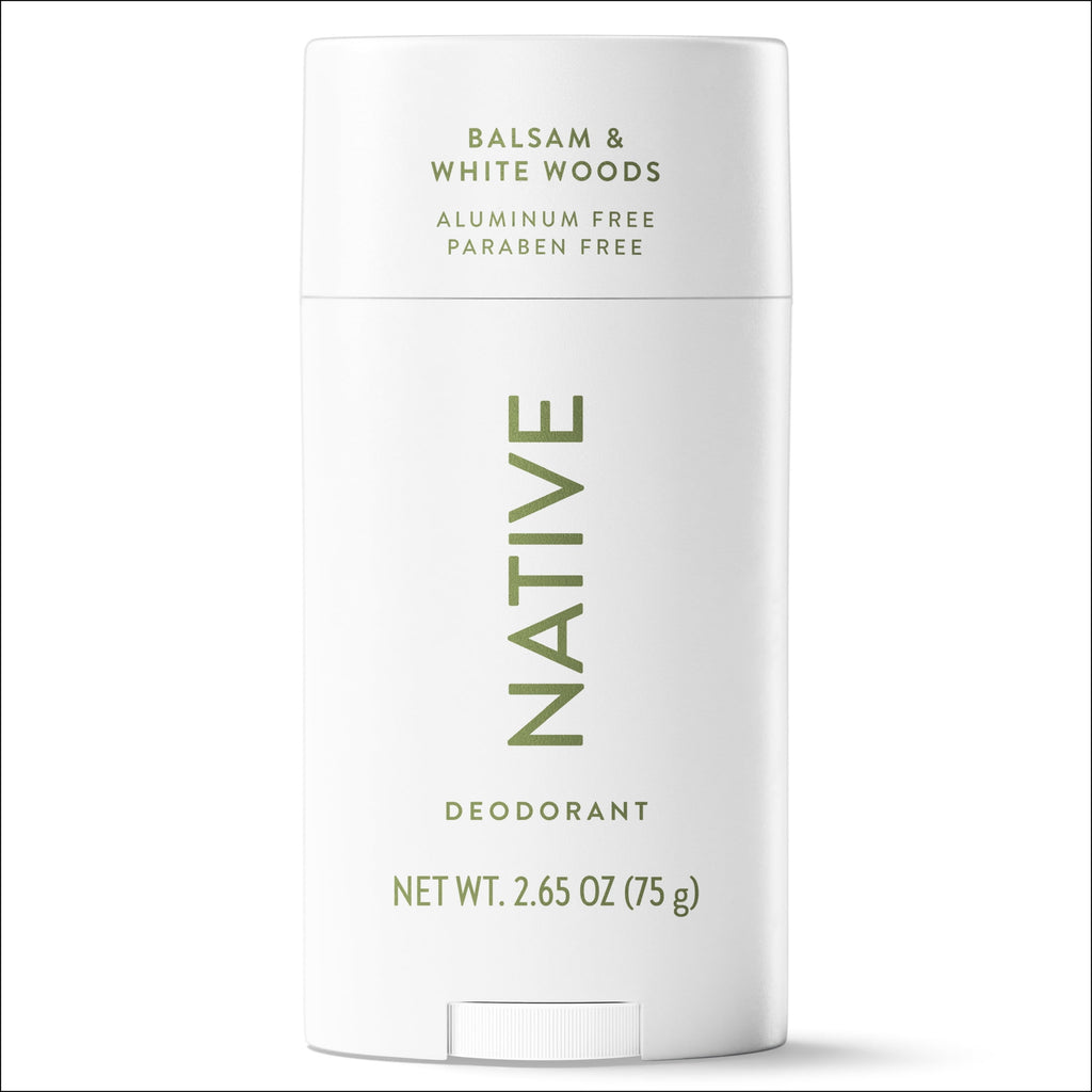 Aluminum Free Deodorant For Men, 72 Hour Solid Deodorant Stick, Balsam &amp; White Woods, 2.65oz