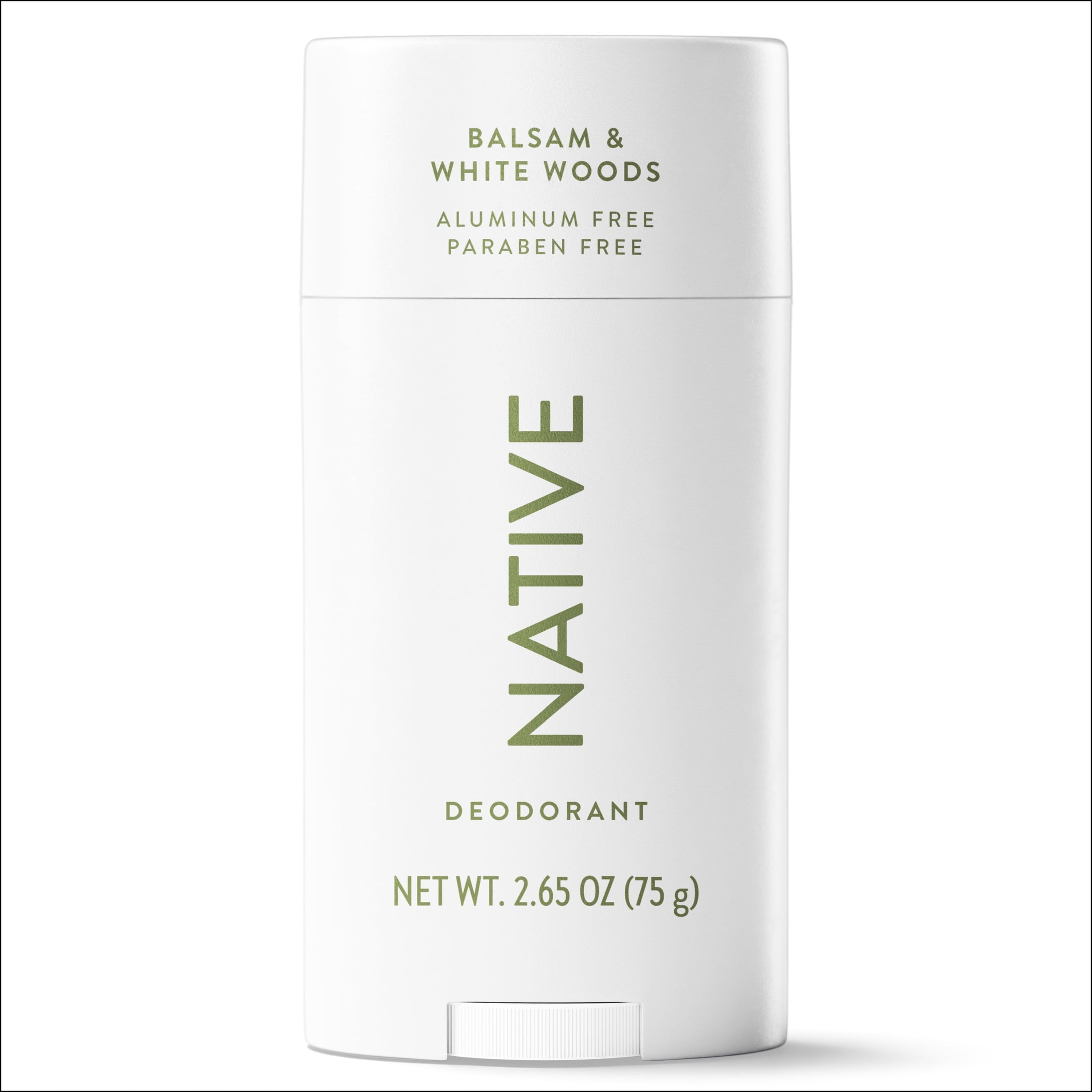 Aluminum Free Deodorant For Men, 72 Hour Solid Deodorant Stick, Balsam &amp; White Woods, 2.65oz