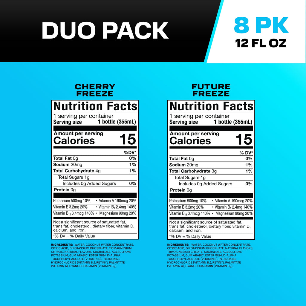 Sports Drink, Duo Pack, Cherry Freeze, Berry Freeze, 12 fl oz, 8 Pack, Bottles