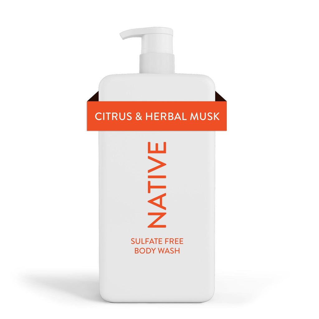 Body Wash, Citrus &amp; Herbal Musk, Sulfate Free, Naturally Derived Ingredients, 24hr Freshness, for Women &amp; Men, 36 fl oz