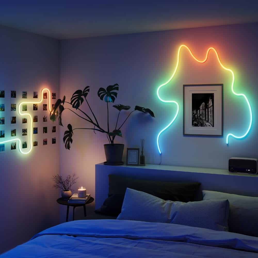 Neon Rope Light 2,16.4ft,Black