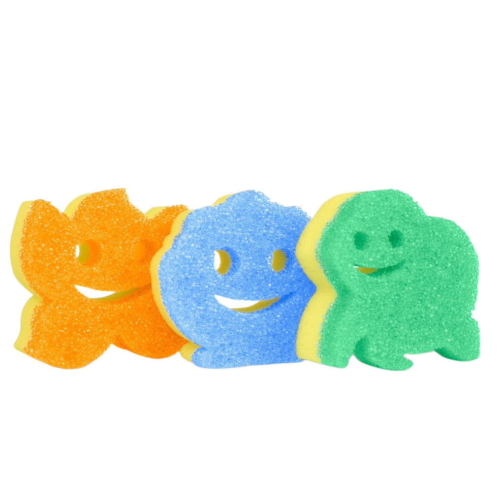 Scrub Mommy Summer Shapes Non-Scratch Cleaning Sponge, 3 Count