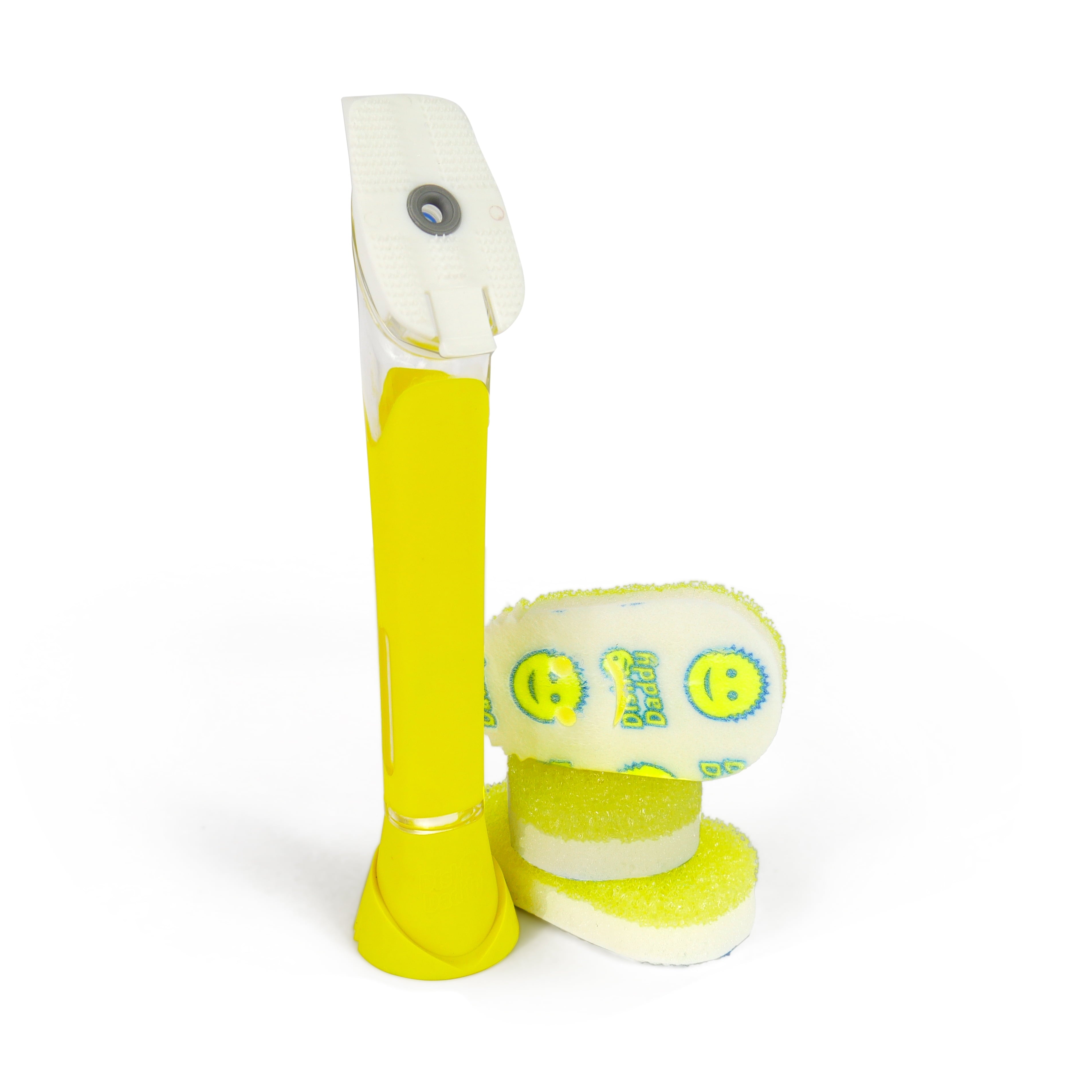 Dish Daddy Non-Scratch Sponge Dishwand with Non-Scratch Scrub Dishwand Refills, 3 Count