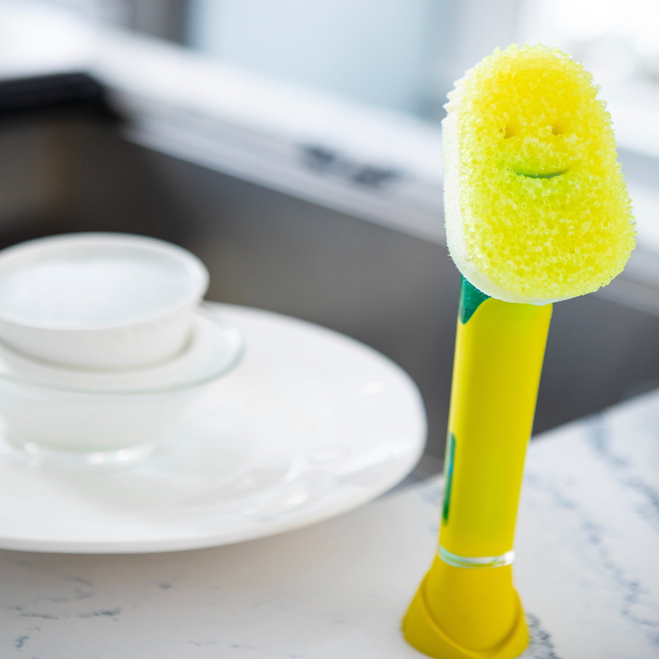 Dish Daddy Non-Scratch Sponge Dishwand with Non-Scratch Scrub Dishwand Refills, 3 Count