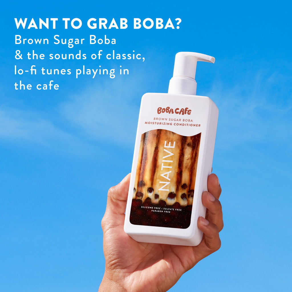Moisturizing Conditioner, Limited Edition Brown Sugar Boba, Silicone Free Conditioner for Women and Men, Boba Café, 16.5 fl oz