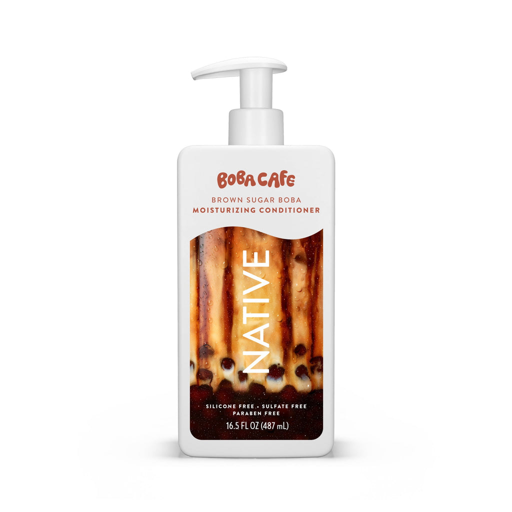 Moisturizing Conditioner, Limited Edition Brown Sugar Boba, Silicone Free Conditioner for Women and Men, Boba Café, 16.5 fl oz