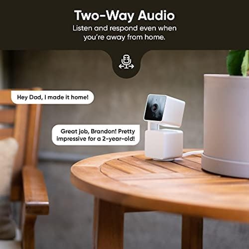 Cam Pan v3 Security Camera Bundle with FREE 32gb MicroSD Card, Indoor/Outdoor IP65 1080P 360° Pan/Tilt/Zoom, Wi-Fi Smart Home Security Camera with Motion Tracking for Baby &amp; Pet, Color Night Vis