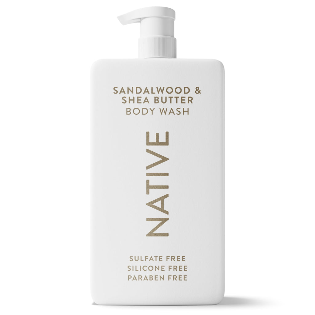 Body Wash, Sandalwood &amp; Shea Butter, Sulfate Free, Naturally Derived Ingredients, 24hr Freshness, for Women &amp; Men, 36 fl oz