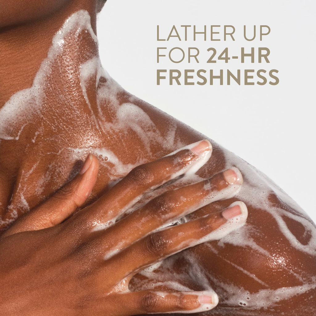 Body Wash, Sandalwood &amp; Shea Butter, Sulfate Free, Naturally Derived Ingredients, 24hr Freshness, for Women &amp; Men, 36 fl oz