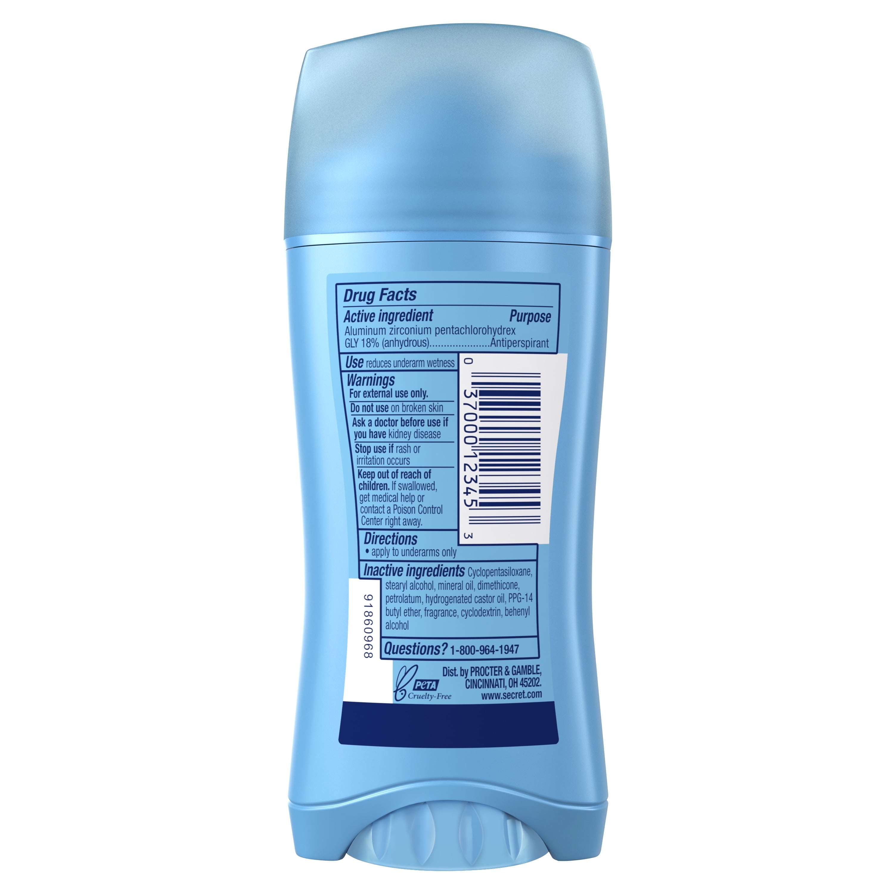 Invisible Antiperspirant Deodorant, Shower Fresh, 2.6 oz