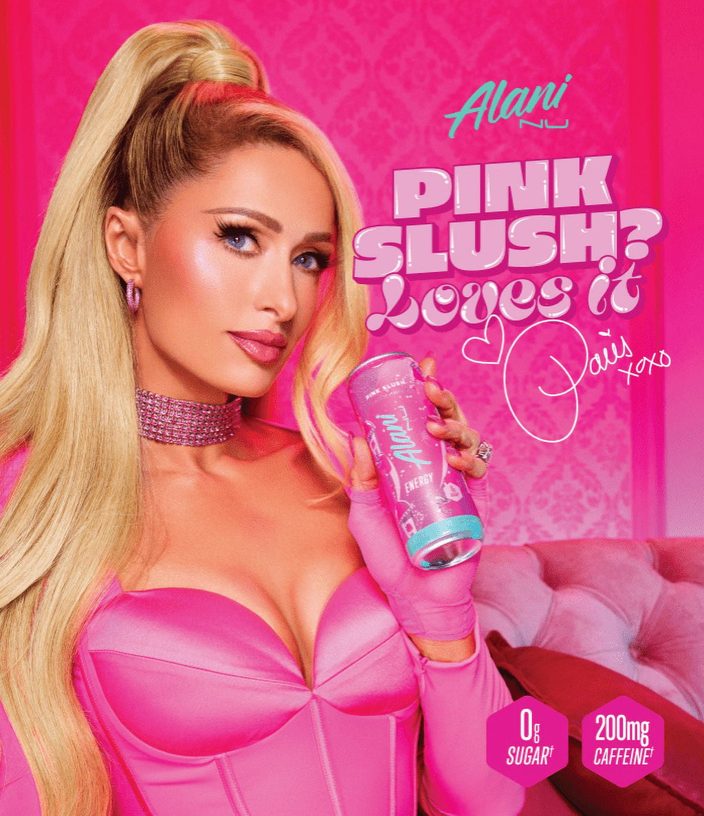 Sugar Free Energy Drink, Pink Slush, 12 fl oz, 24 Pack, Cans, 200mg Caffeine