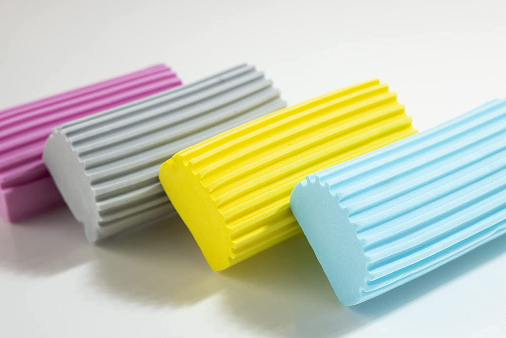 Damp Duster, Magical Dust Cleaning Sponge, Duster for Cleaning Venetian &amp; Wooden Blinds, Vents, Radiators, Skirting Boards, Mirrors and Cobwebs, Traps Dust, Grey