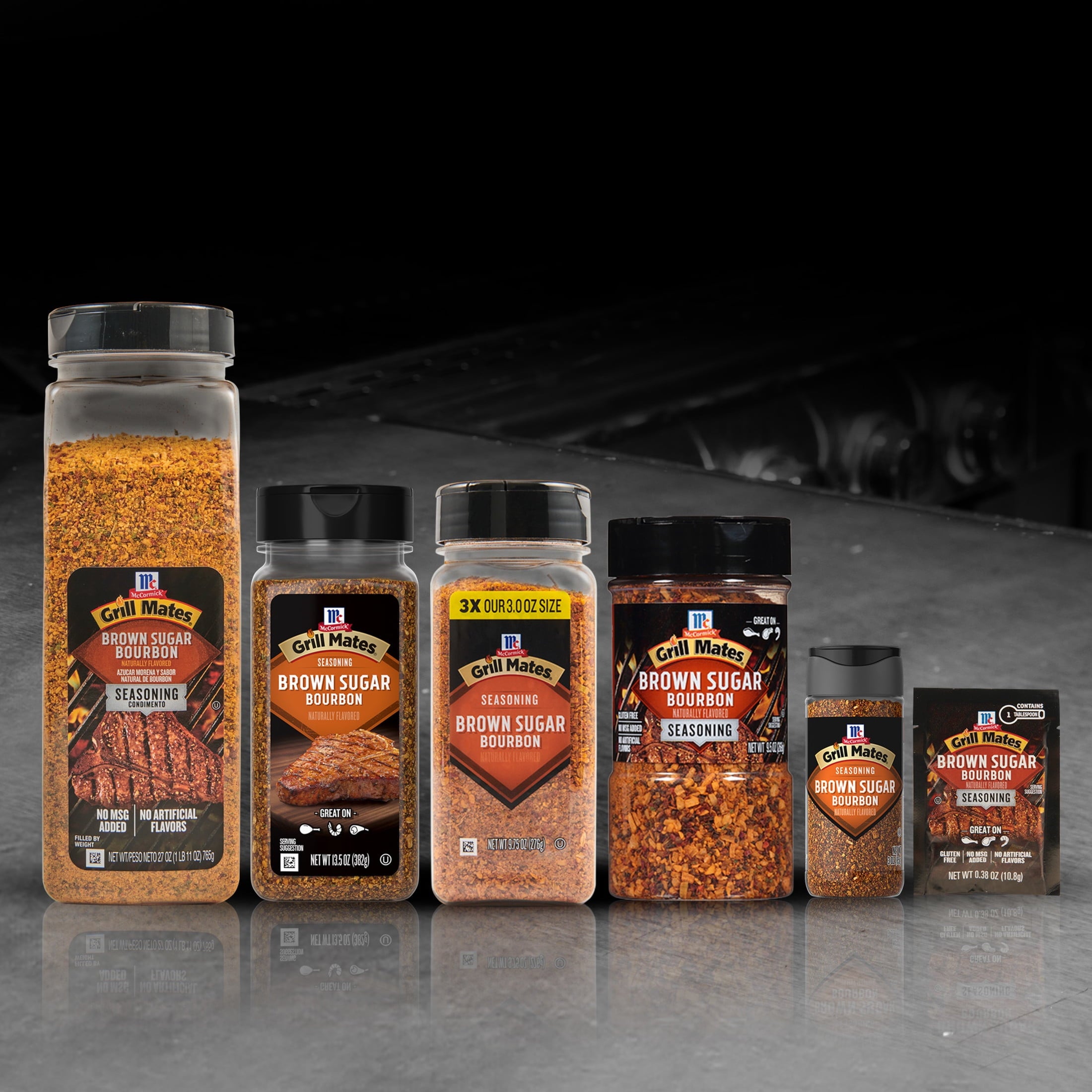 Gluten Free Brown Sugar Bourbon Seasoning, 3.0 oz Bottle