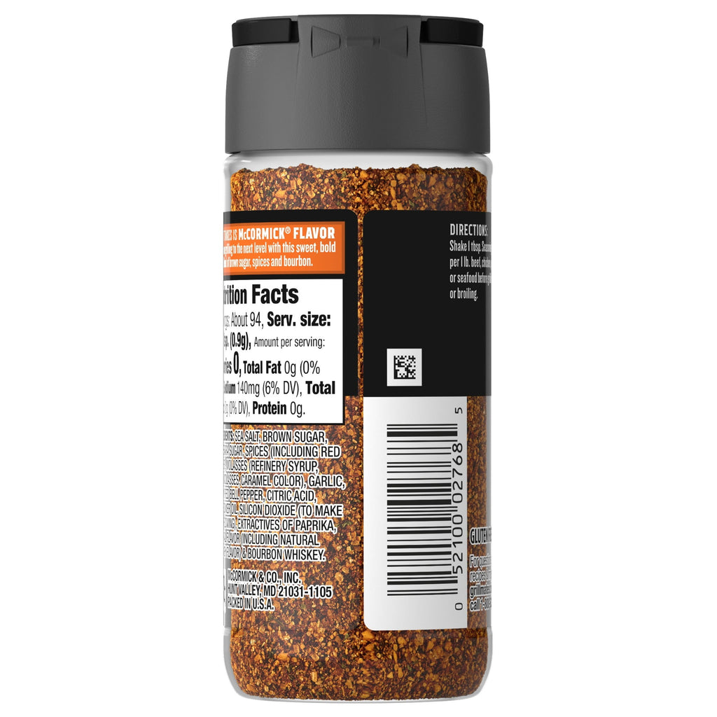 Gluten Free Brown Sugar Bourbon Seasoning, 3.0 oz Bottle
