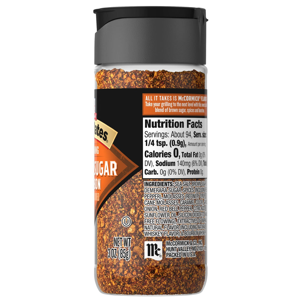 Gluten Free Brown Sugar Bourbon Seasoning, 3.0 oz Bottle