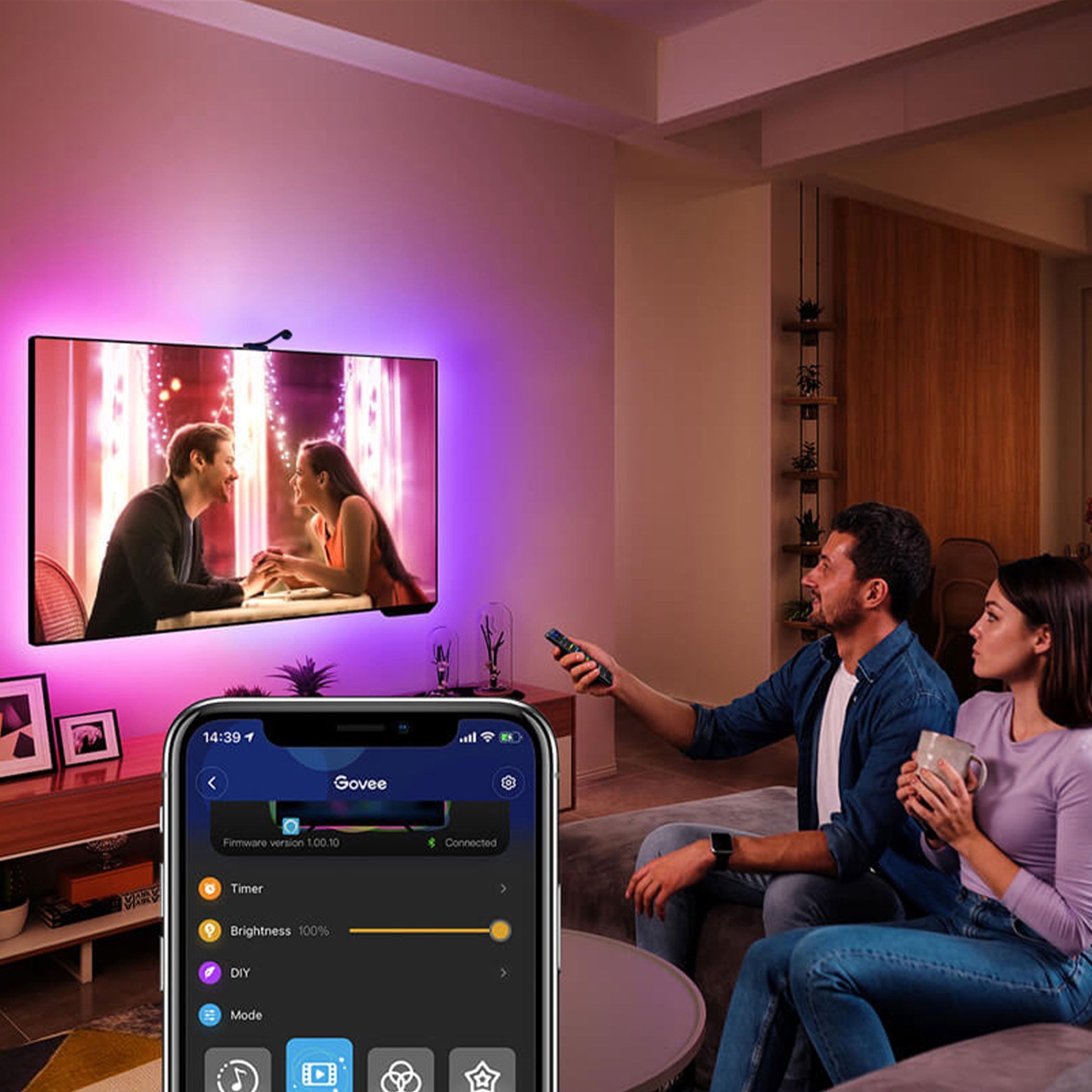 Netflix DreamView T3S Smart TV Backlight (11.8ft) for 55-65 inch TVs, Voice Control, Smart Camera
