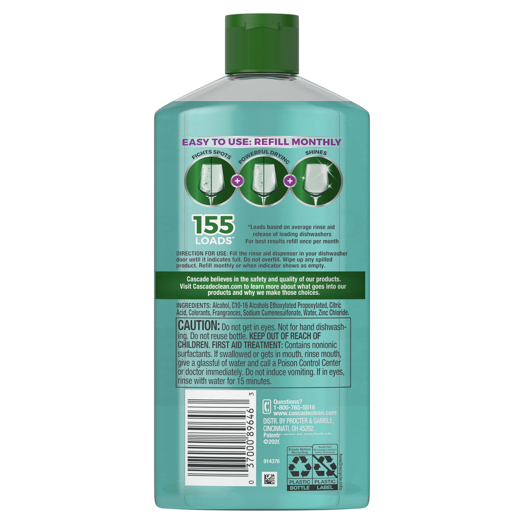 Platinum Rinse Aid, Dishwasher Rinse Agent and Drying Agent, 16 fl oz