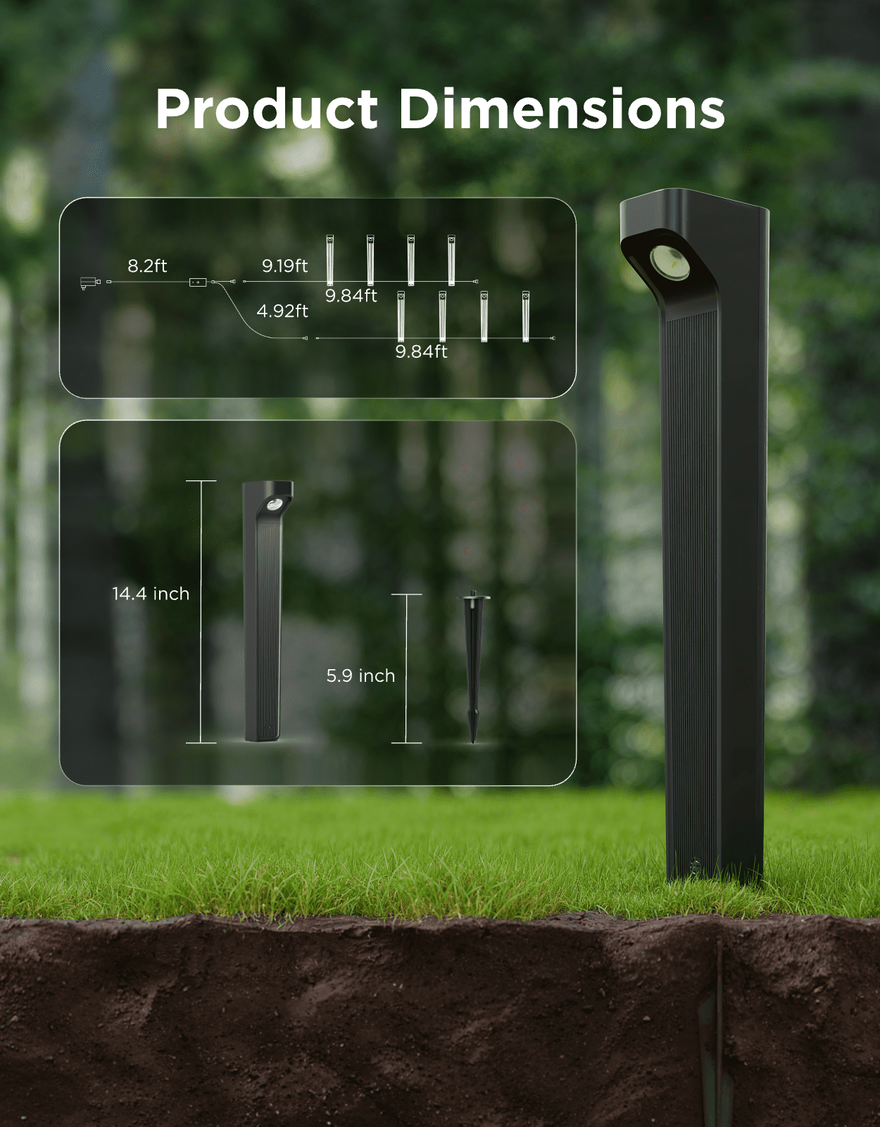 Outdoor Pathway Lights 2 Lite，8pack
