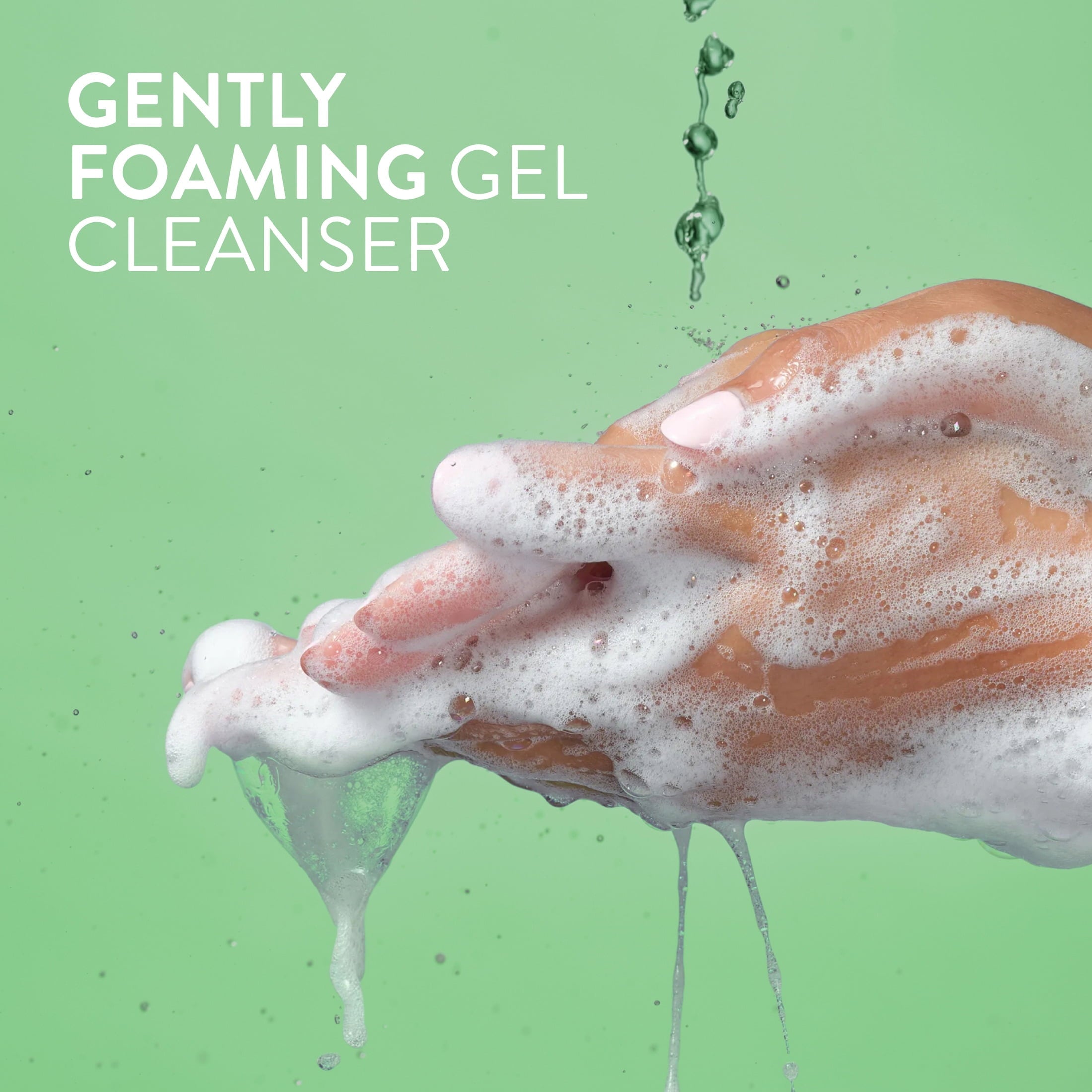 Gentle Face Wash for Sensitive Skin, Fragrance Free, Sulfate Free, with Vitamin B3 and Aloe, Dermatologist Tested, 12.5fl oz