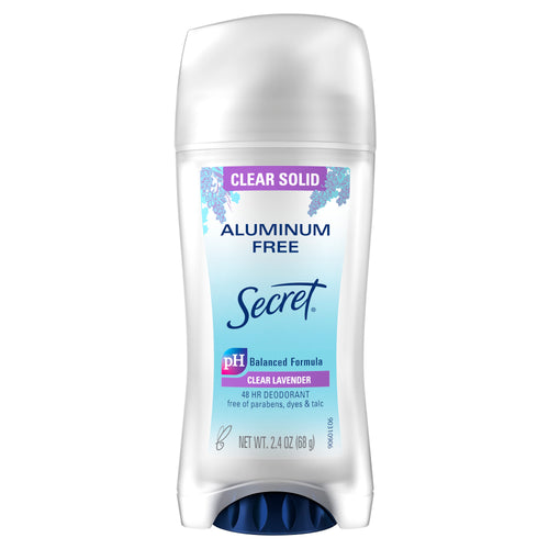 Aluminum Free Deodorant for Women, Clear Solid, Lavender, 2.4 oz