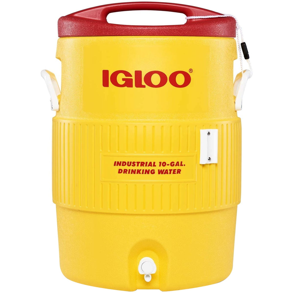 Heat Stress Solution Water Coolers, 10 Gallon, Red and Yellow - 1 EA (385-48154)