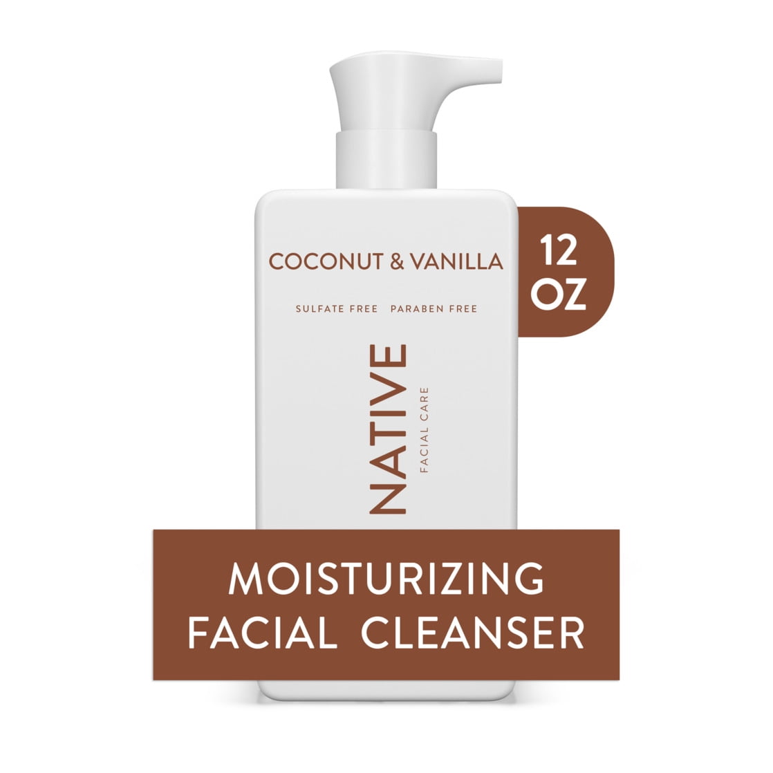 Moisturizing Facial Cleanser, Coconut &amp; Vanilla, Sulfate Free, for All Skin Types, 12 fl oz