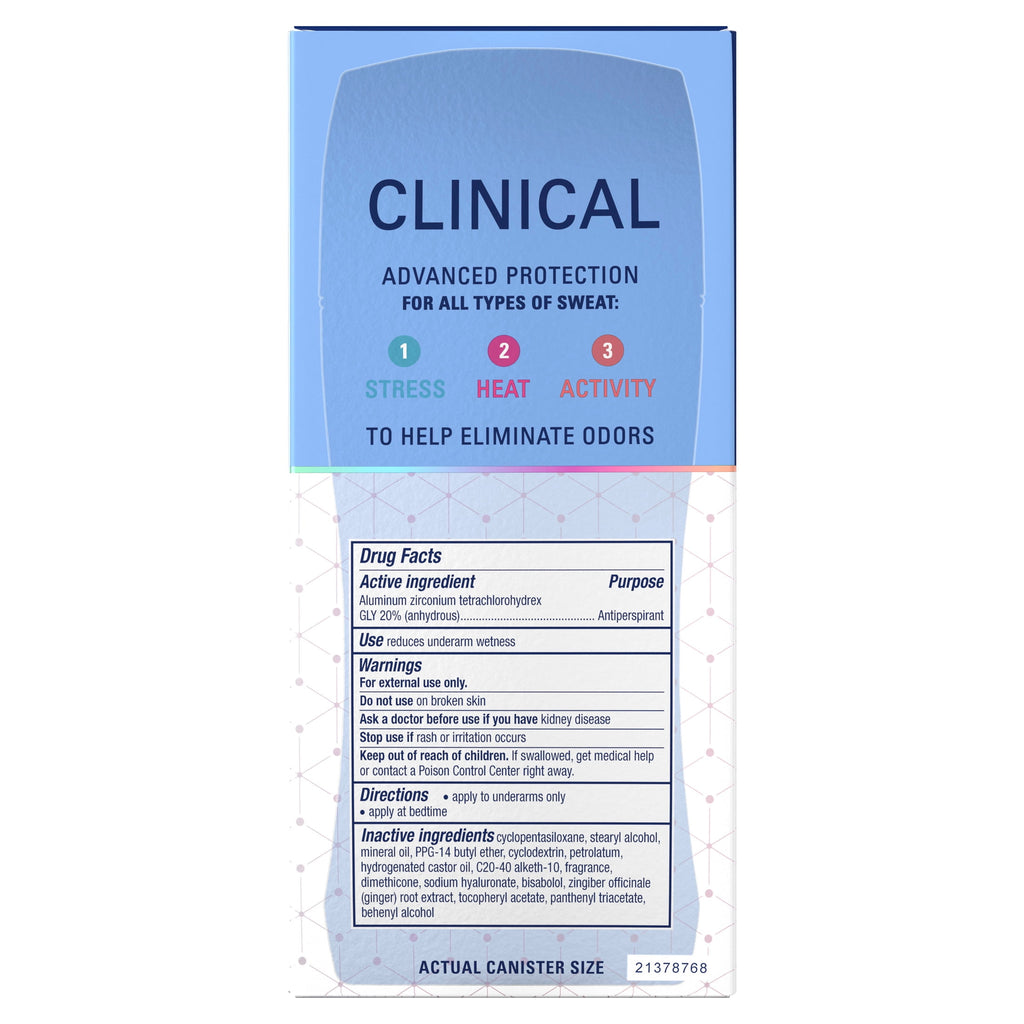 Clinical Antiperspirant Deodorant, Invisible Solid, Stress Response, 1.6 oz