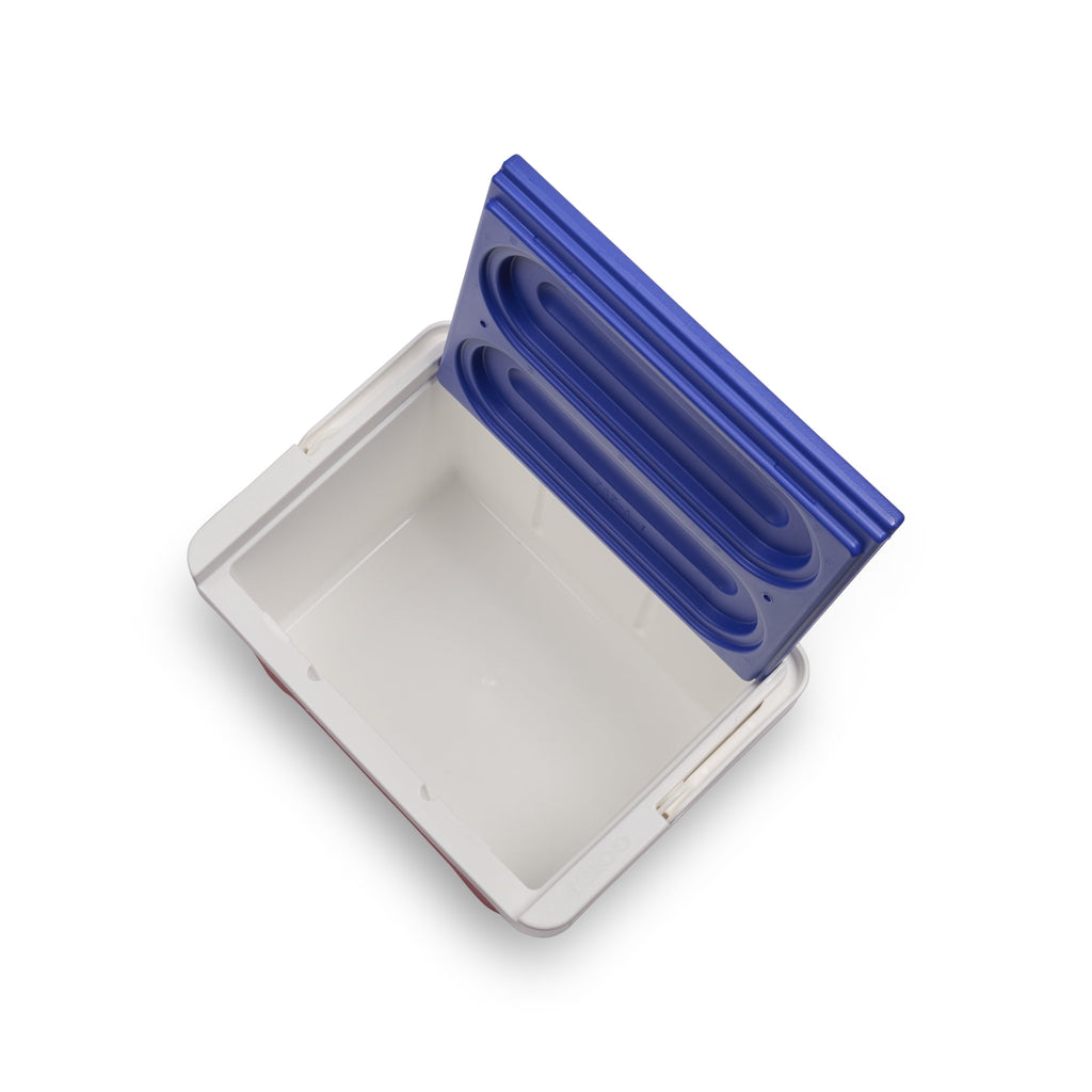 9 QT Laguna Ice Chest Cooler, Blue Red and White