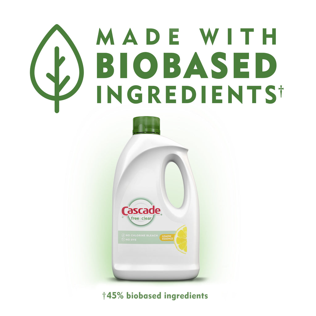 Free &amp; Clear Dishwasher Detergent, Lemon Essence, 60 fl oz
