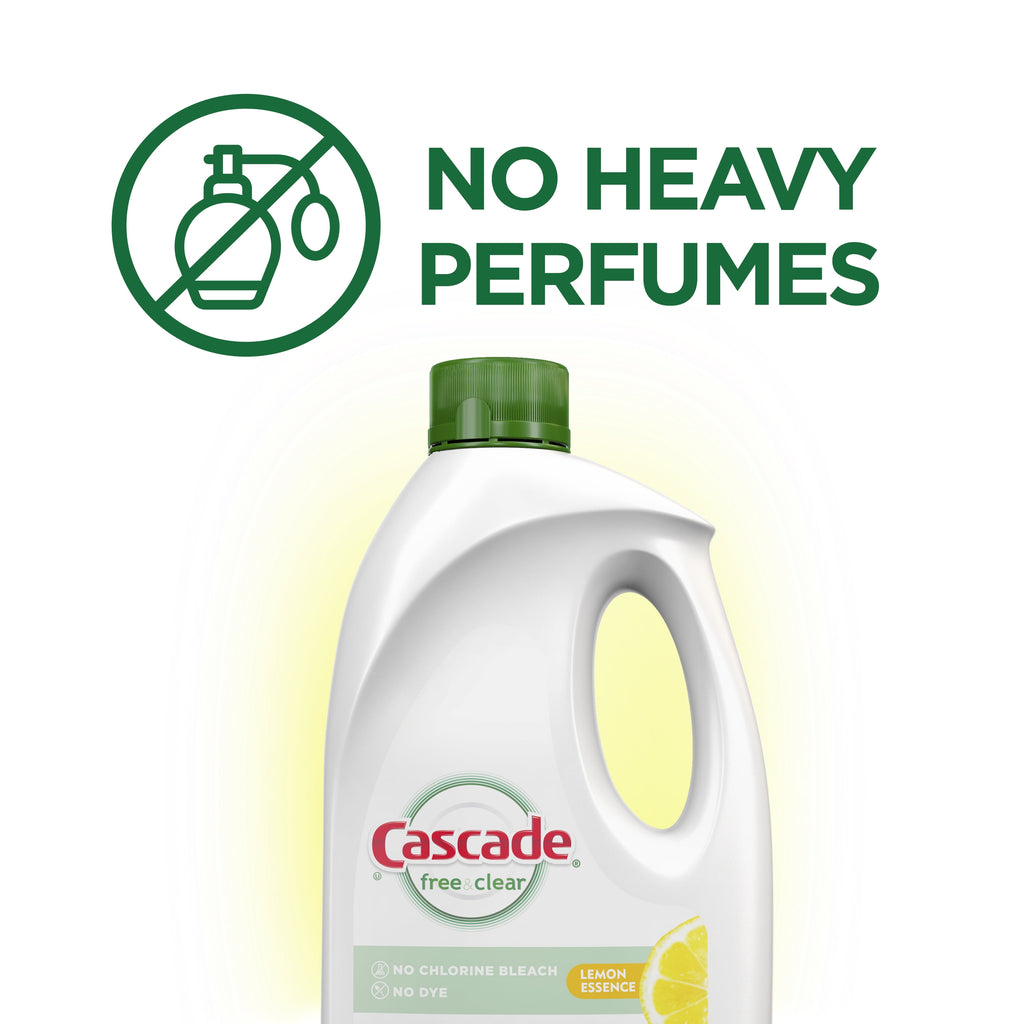 Free &amp; Clear Dishwasher Detergent, Lemon Essence, 60 fl oz