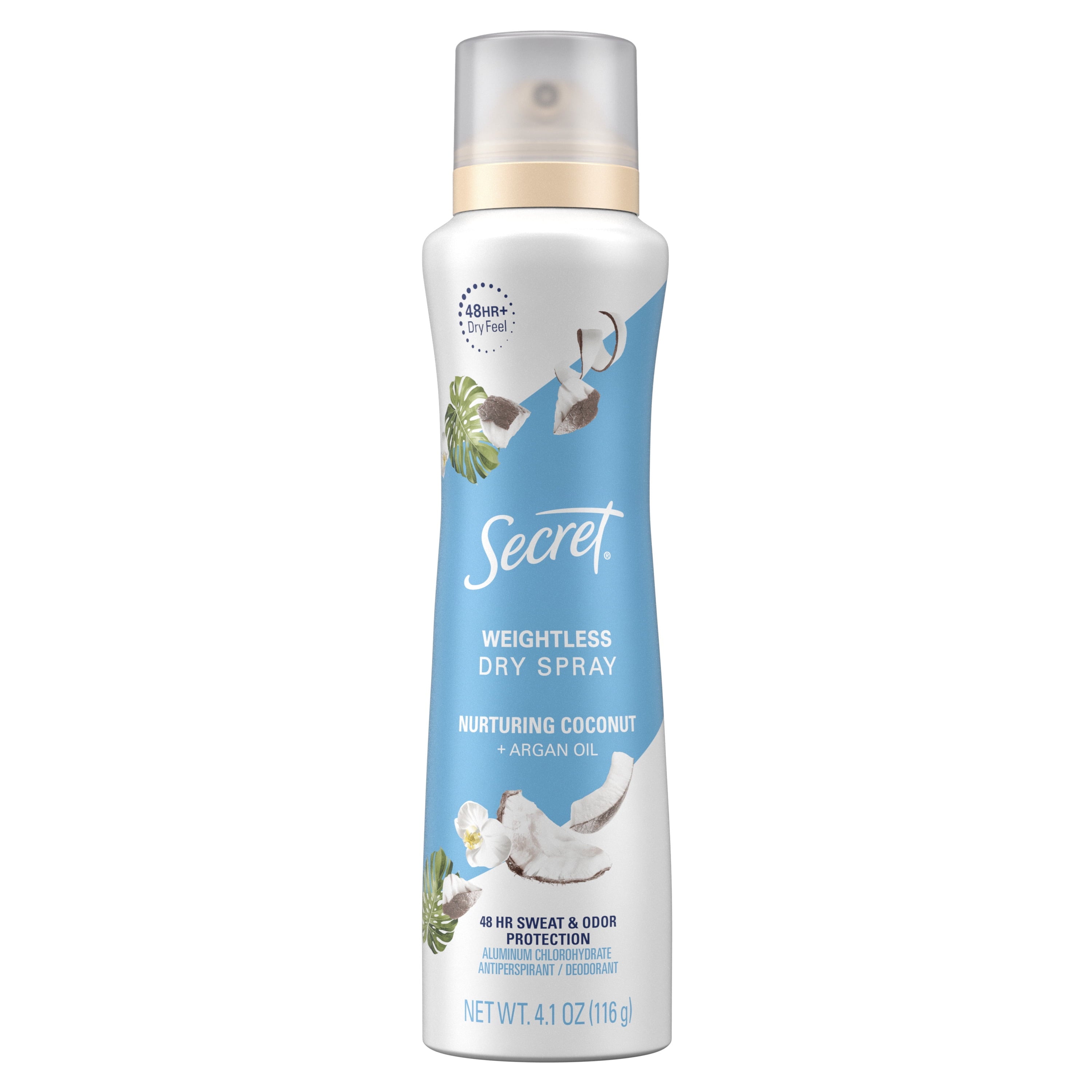 Dry Spray Women's Antiperspirant Deodorant, Nurturing Coconut and Argan Oil, 4.1 oz