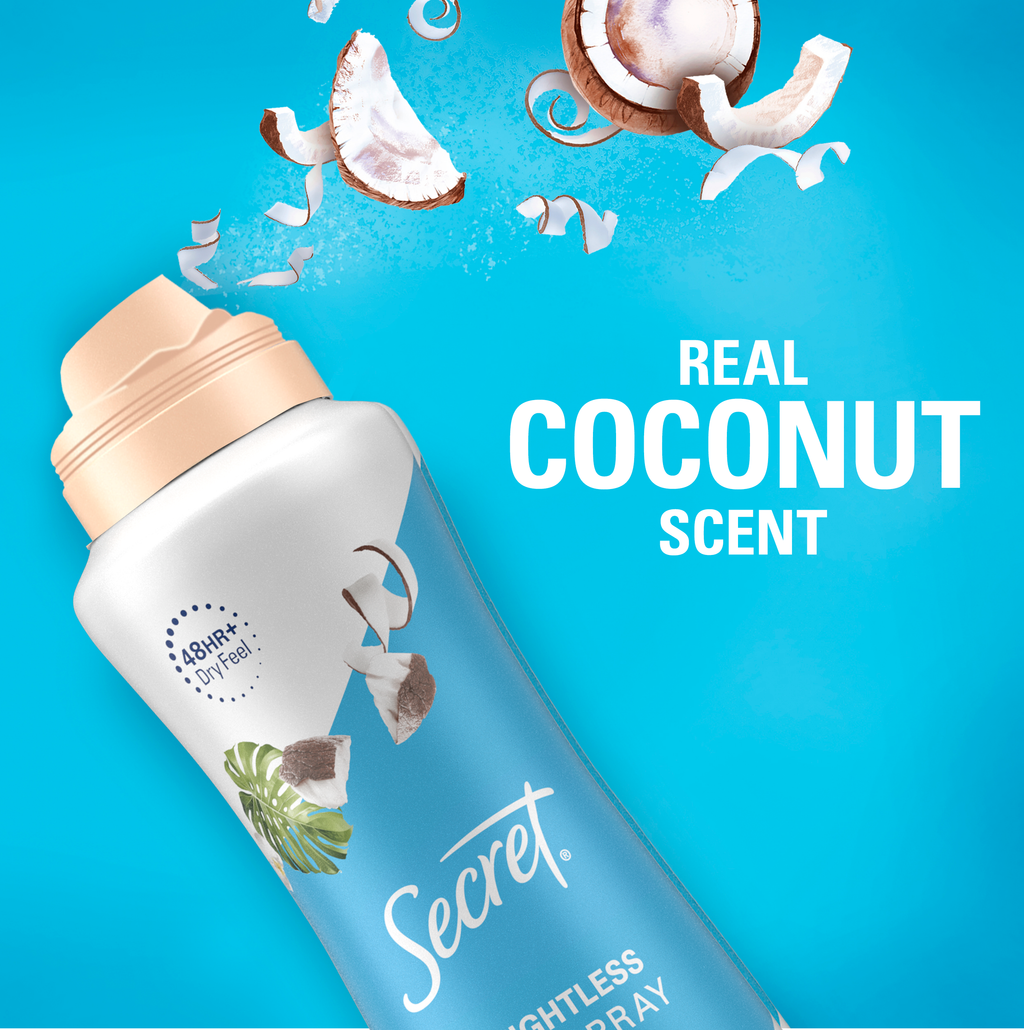 Dry Spray Women's Antiperspirant Deodorant, Nurturing Coconut and Argan Oil, 4.1 oz