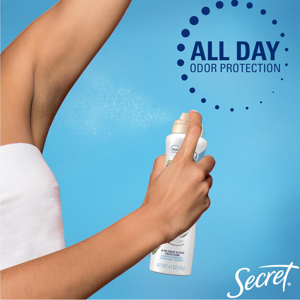 Dry Spray Women's Antiperspirant Deodorant, Nurturing Coconut and Argan Oil, 4.1 oz