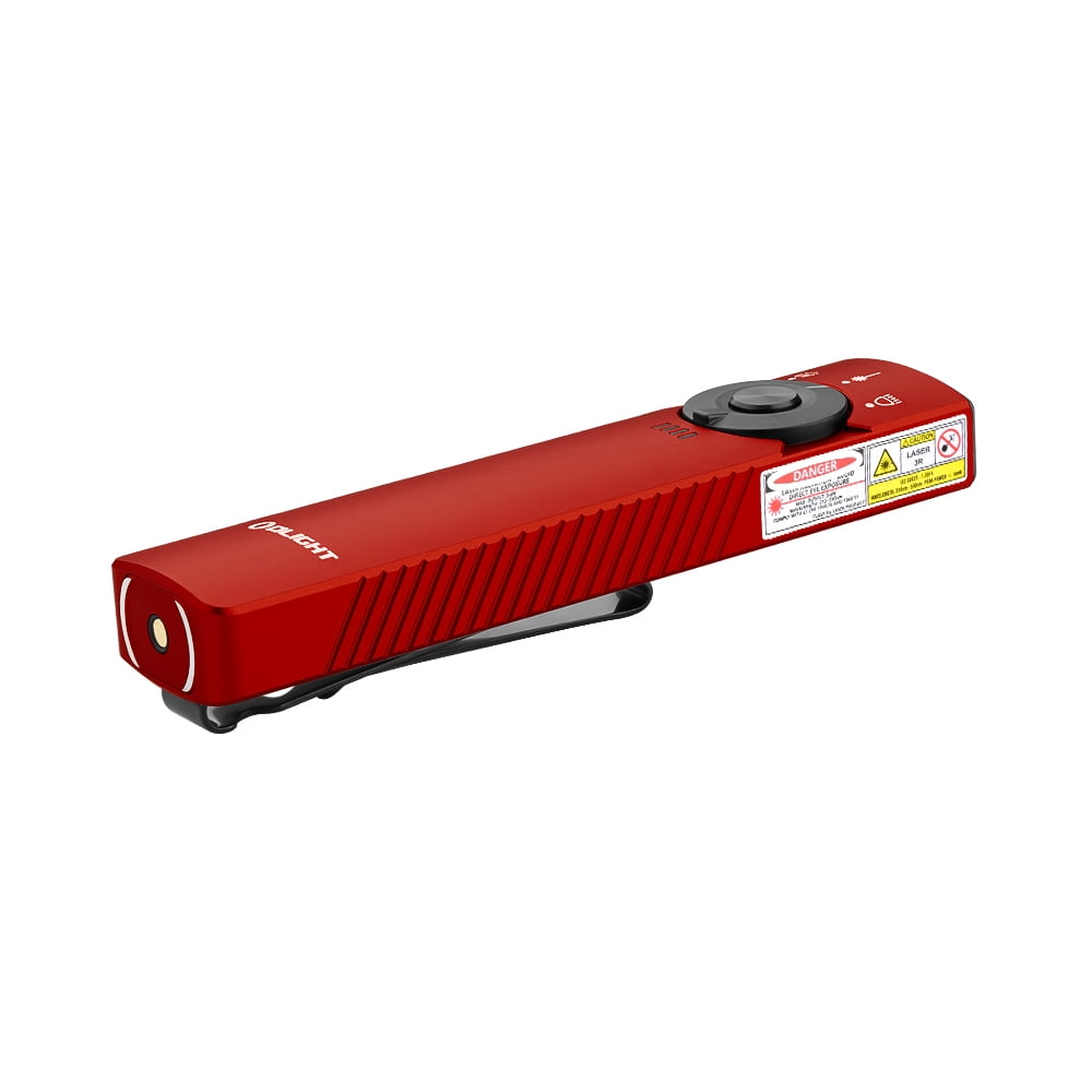 Arkfeld Pro Flat Rechargeable EDC Flashlight with 1300 Lumens LED Light UV and Laser(Red CW 5700K-6700K)