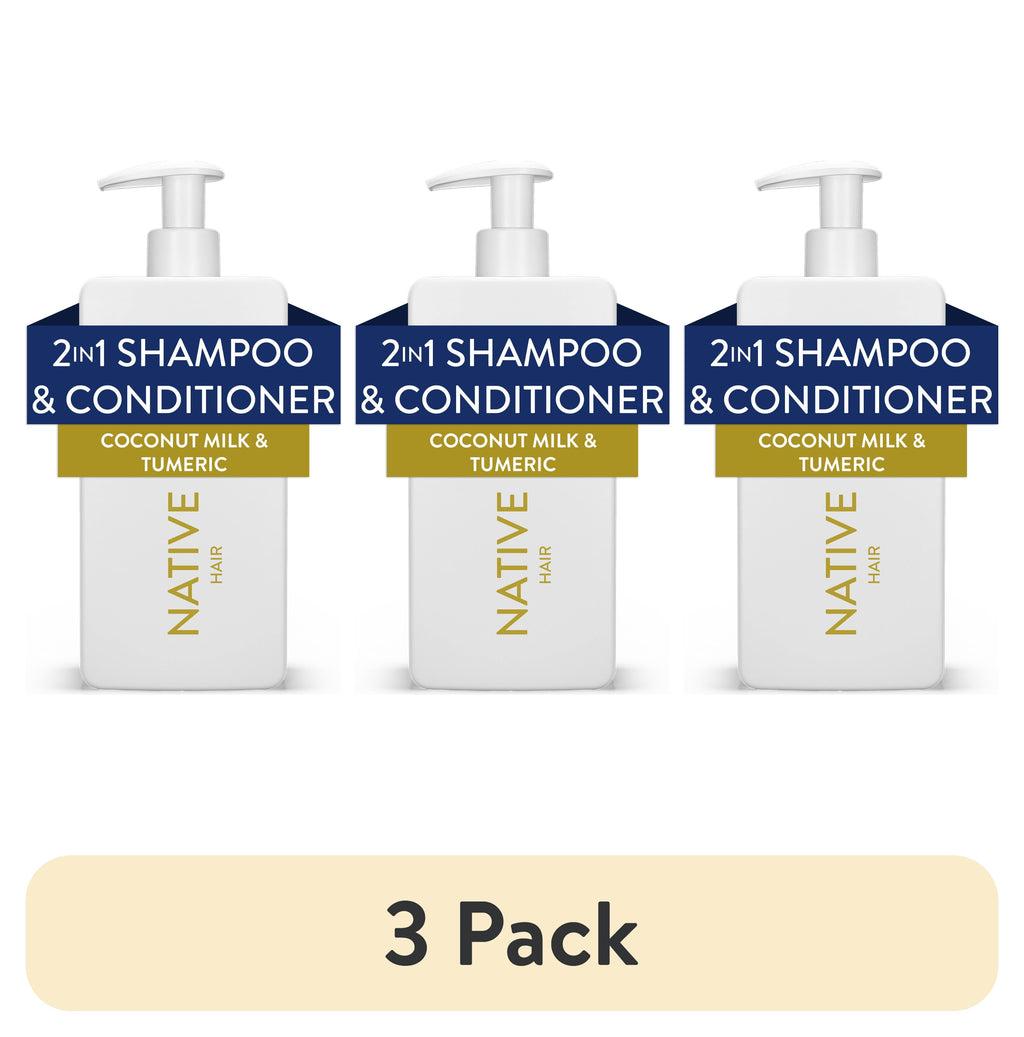 Curl Care 2-in-1 Mens Shampoo and Conditioner Coconut Milk and Turmeric 16.5 fl oz