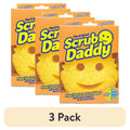 (3 pack) Scrub Daddy Original Sponge Scratch-Free Dish Scrubber, Kitchen & Bath Cleaning Supplies. Scrubbies & Esponjas De Fregar Platos