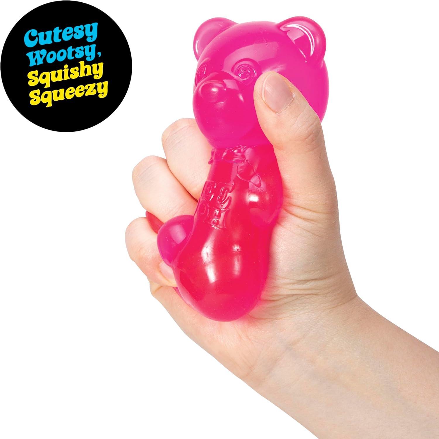 Schylling NeeDoh Gummy Bear - Sensory Fidget Toy with Jelly-Like Filling - 3.5″ Tall - Colors May Vary (Pack of 1)