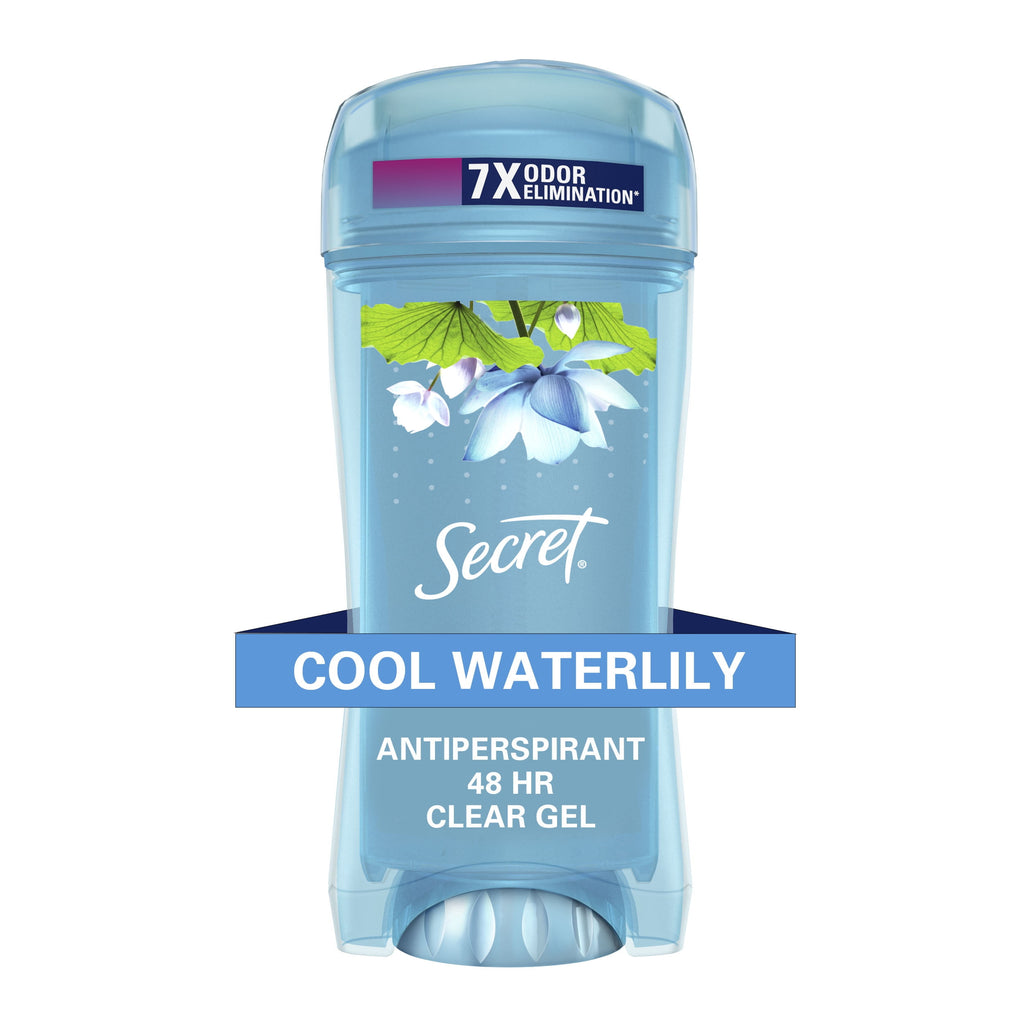 Clear Gel Antiperspirant and Deodorant for Women, Waterlily Scent, 2.6 oz