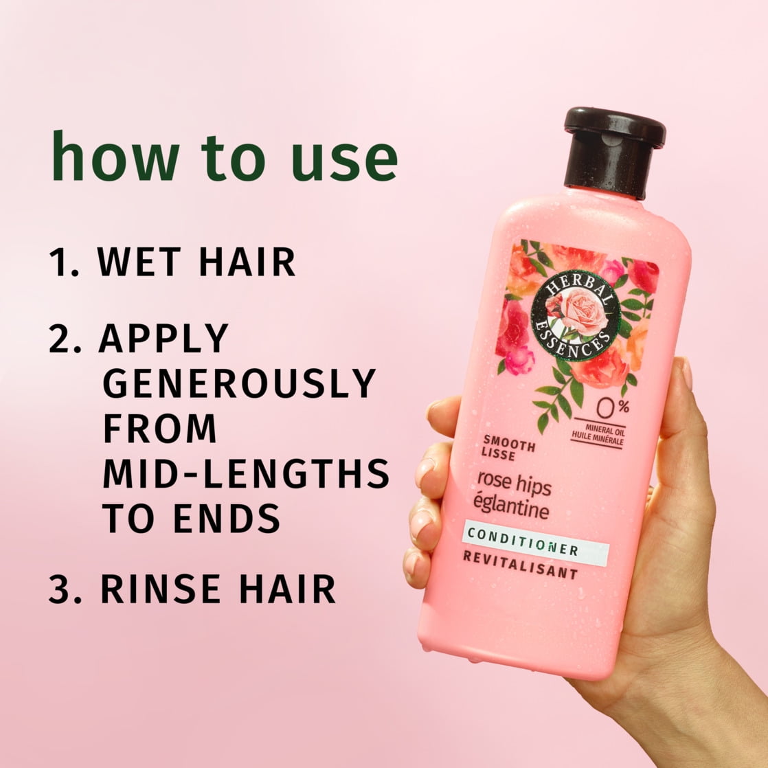 Rose Hips Smooth Conditioner, Nourishing for and All Hair Types, 13.5 fl oz