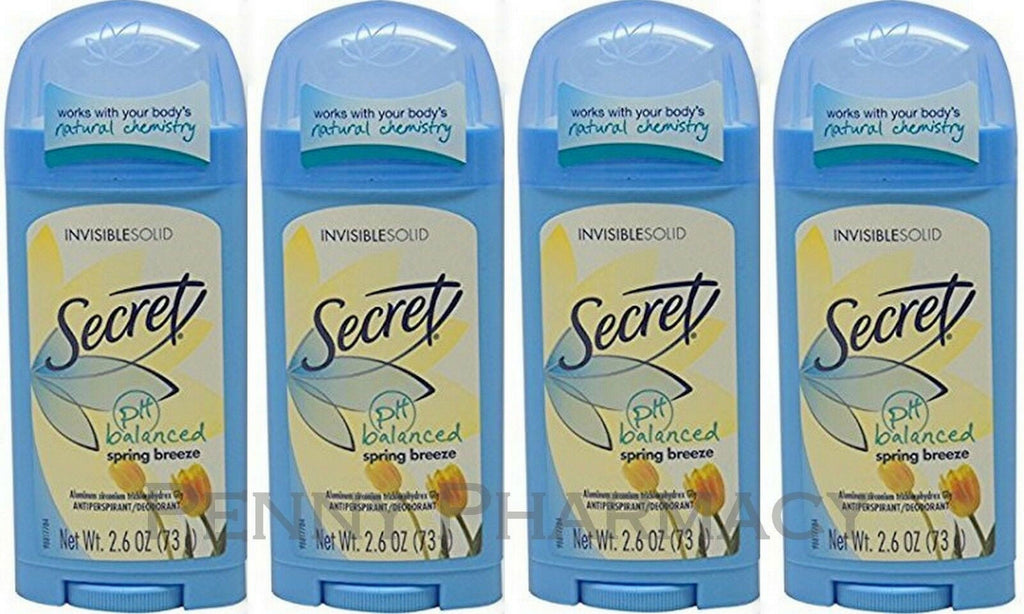 Anti-Perspirant Deodorant Invisible Solid Spring Breeze 2.60 oz (Pack of 4)