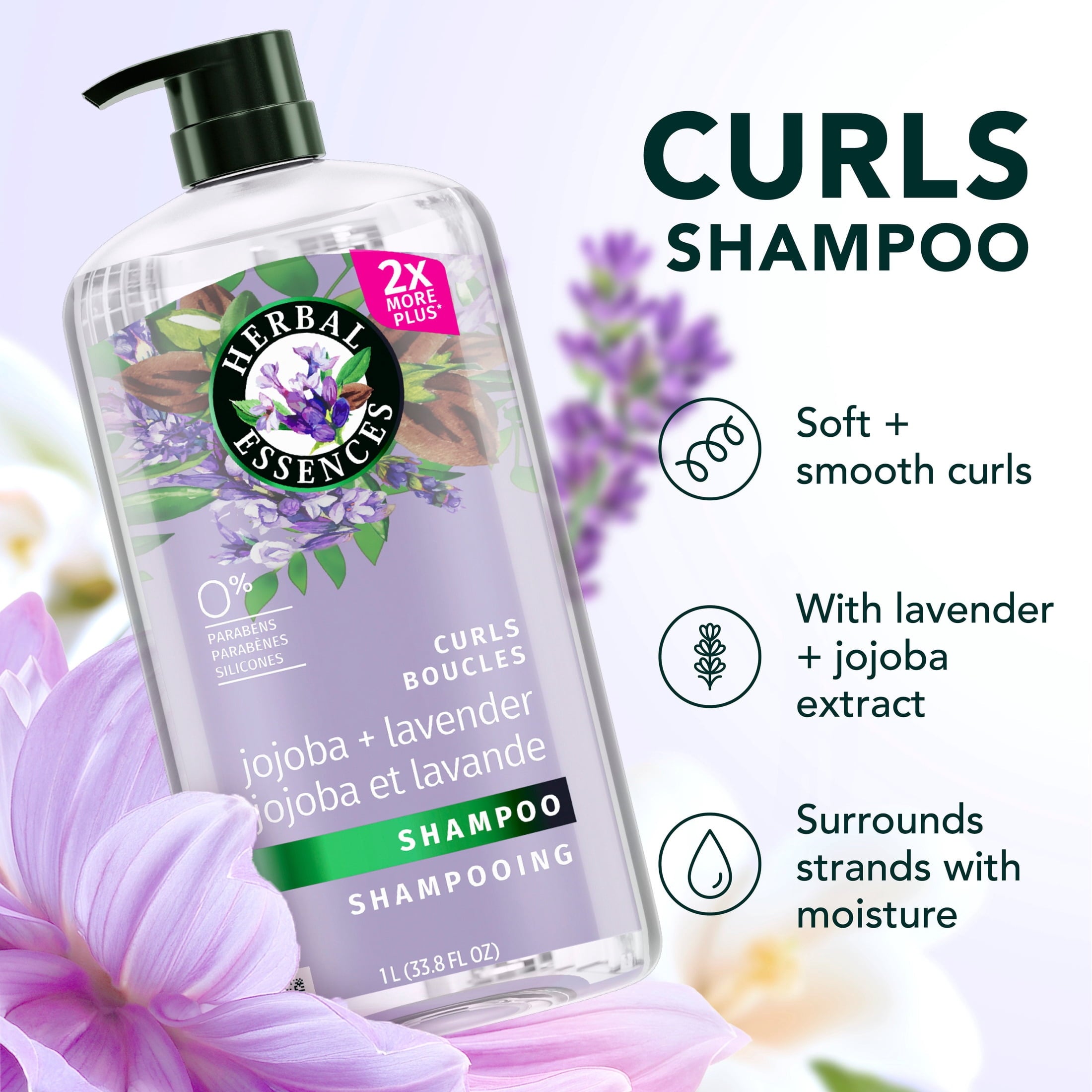 Jojoba Oil and Lavender Curls Shampoo, 33.8 fl oz
