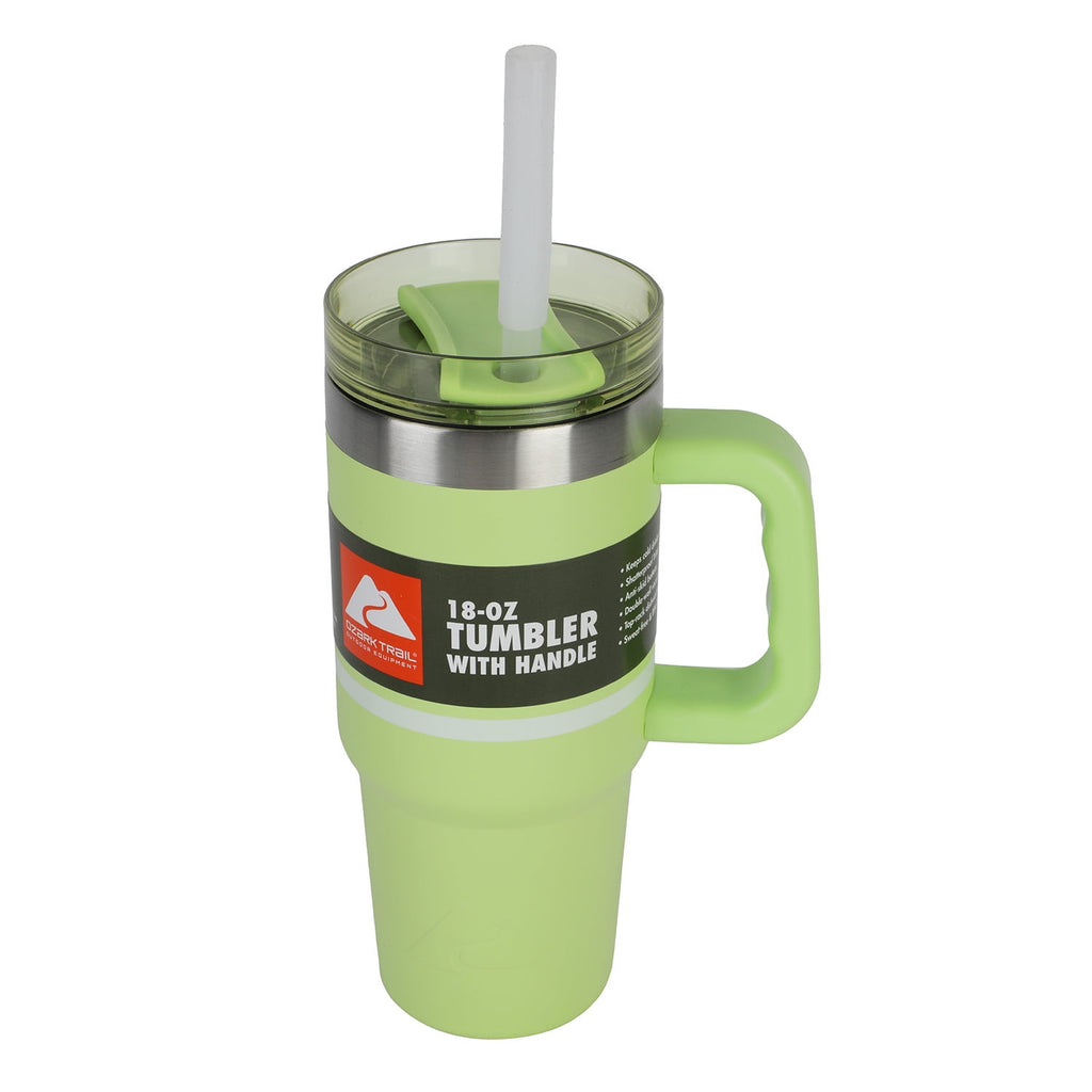 Ozark Trail 18 oz Stainless Steel Insulated Tumbler with Handle, Black